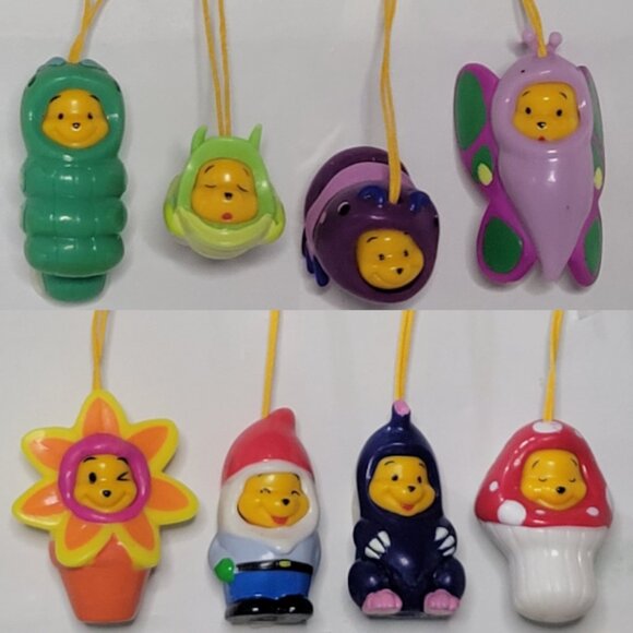 Winnie The Pooh Peek-a-Pooh #12 Garden Series Complete Set Of 8 + 1 Vending Card - Picture 4 of 16